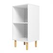 Manhattan Comfort Essex 2 Shelves Engineered Wood Nightstand in White