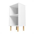 Manhattan Comfort Essex 2 Shelves Engineered Wood Nightstand in White