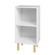 Manhattan Comfort Essex 2 Shelves Engineered Wood Nightstand in White