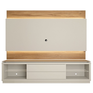 lincoln tv stand panel led light off white cinnamon high quality engineered wood