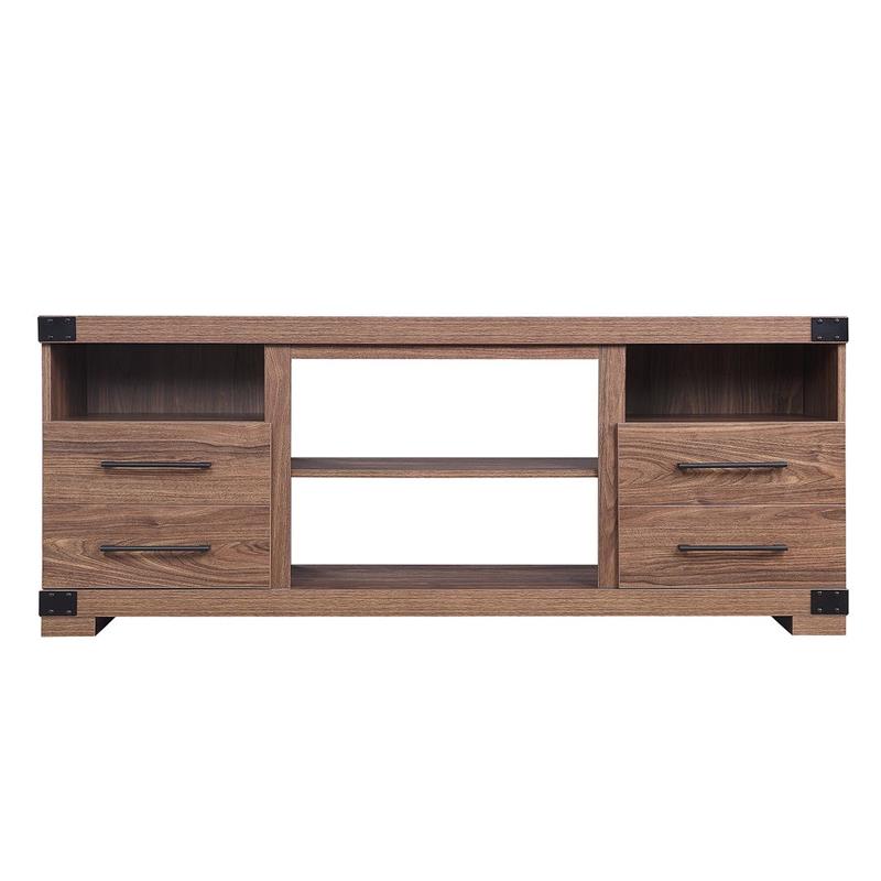 Manhattan Comfort Richmond 4 Shelves Wood TV Stand for TVs up to 56