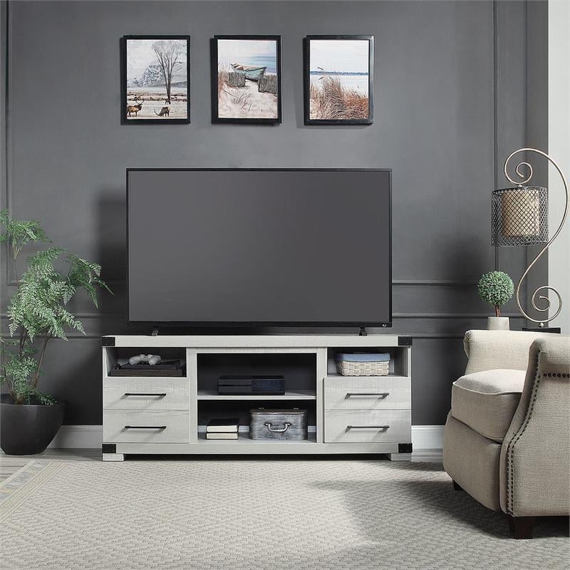 Manhattan Comfort Richmond 4 Shelves Wood TV Stand for TVs up to 56
