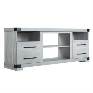 Manhattan Comfort Richmond 4 Shelves Wood TV Stand for TVs up to 56&quot in Gray