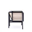 Manhattan Comfort Versailles Wood Accent Chair in Black & Cream