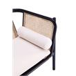 Manhattan Comfort Versailles Wood Accent Chair in Black & Cream