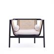 Manhattan Comfort Versailles Wood Accent Chair in Black (Set of 2)