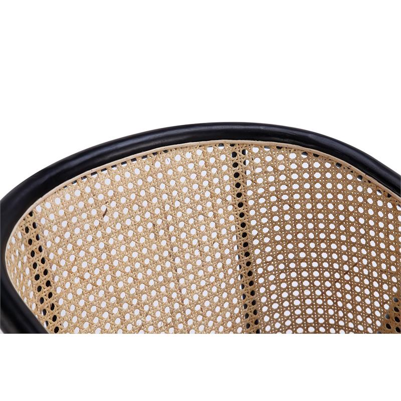 Manhattan Comfort Versailles Wood Armchair in Black (Set of 2)