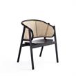 Manhattan Comfort Versailles Wood Armchair in Black (Set of 2)