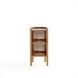Manhattan Comfort Versailles Wood End Tables in Natural (Set of 2)