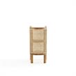 Manhattan Comfort Versailles Wood End Tables in Natural (Set of 2)