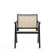 Manhattan Comfort Hamlet Wood Accent Chair in Black (Set of 2)