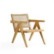 Manhattan Comfort Hamlet Wood Accent Chair in Natural (Set of 2)