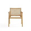 Manhattan Comfort Hamlet Wood Accent Chair in Natural (Set of 2)