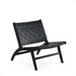 Manhattan Comfort Maintenon Modern Wood Accent Chair in Black (Set of 2)