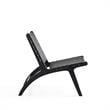 Manhattan Comfort Maintenon Modern Wood Accent Chair in Black (Set of 2)