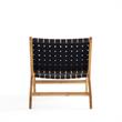 Manhattan Comfort Maintenon Modern Wood Accent Chair in Black/Natural (Set of 2)