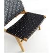 Manhattan Comfort Maintenon Modern Wood Accent Chair in Black/Natural (Set of 2)