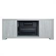 Manhattan Comfort Richmond 2 Shelves Engineered Wood Sleek Fireplace in Gray