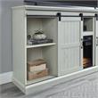 Manhattan Comfort Myrtle Wood Fireplace with Media Wire Management in Cream