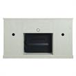 Manhattan Comfort Myrtle Wood Fireplace with Media Wire Management in Cream