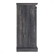 Manhattan Comfort Myrtle Wood Fireplace with Media Wire Management in Brown