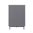 Manhattan Comfort Brighton Wood Fireplace with Media Wire Management in Gray