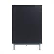 Manhattan Comfort Brighton Wood Fireplace with Media Wire Management in Black