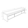 Sylvan Contemporary Modern TV Stand with 3 Drawers Maple Cream Engineered Wood