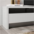 Sylvan Contemporary Modern TV Stand with 3 Drawers in White Engineered Wood
