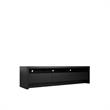 Sylvan Contemporary Modern TV Stand with 3 Drawers in Black Engineered Wood