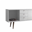 Utopia Modern Wide Dresser 3 Drawers White Gloss Maple Cream Engineered Wood