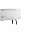 Utopia Modern Wide Dresser 3 Drawers White Gloss Maple Cream Engineered Wood