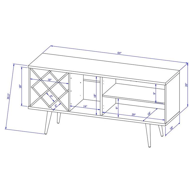 Utopia Modern Wide Dresser with 3 Drawers in Off White Cream Engineered Wood