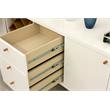 Utopia Modern Wide Dresser with 3 Drawers in Off White Cream Engineered Wood