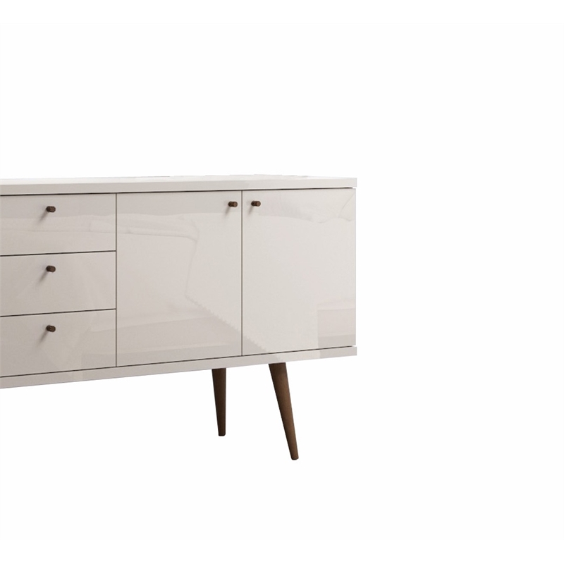 Utopia Modern Wide Dresser with 3 Drawers in Off White Cream Engineered Wood