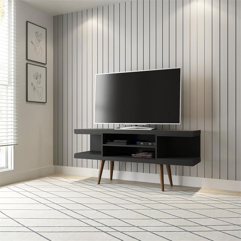 Manhattan Comfort Utopia 4 Shelves Wood TV Stand for TVs up to 50