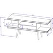 Manhattan Comfort Utopia 4 Shelves Wood TV Stand for TVs up to 50