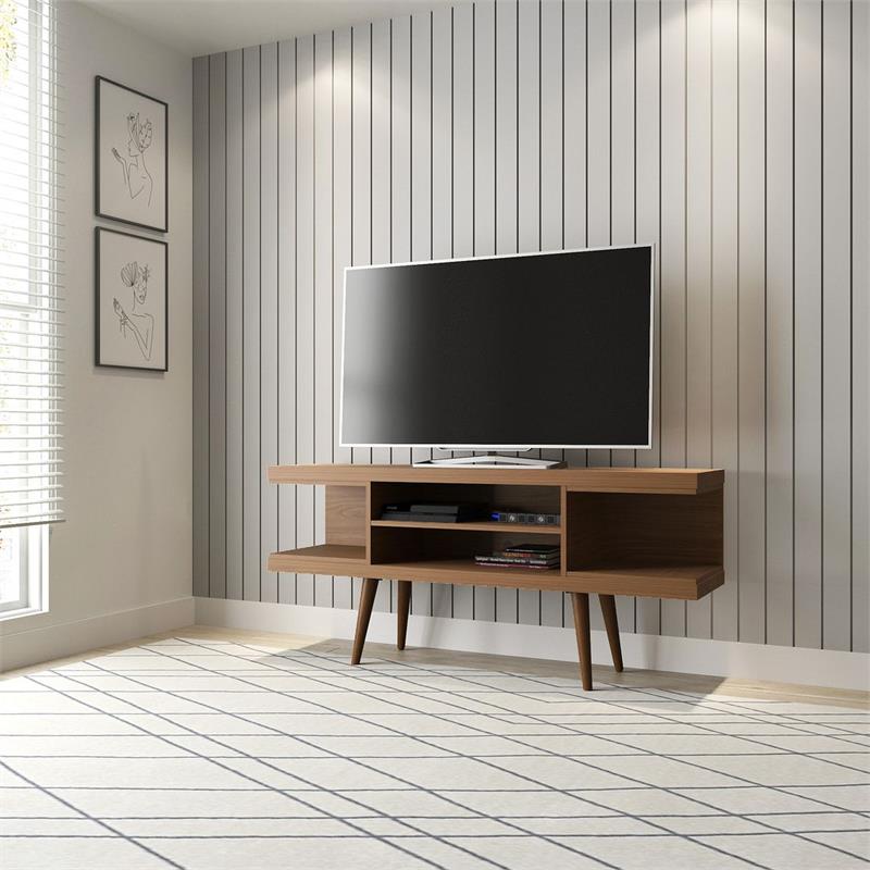 Manhattan Comfort Utopia 4 Shelves Wood TV Stand for TVs up to 50