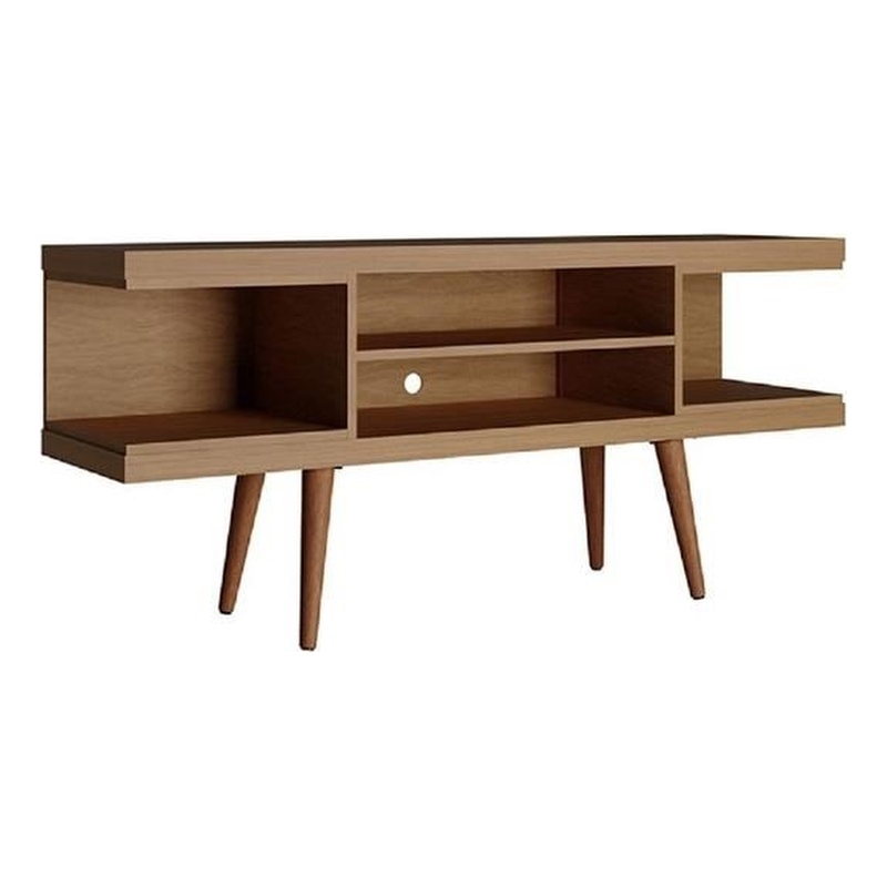 Manhattan Comfort Utopia 4 Shelves Wood TV Stand for TVs up to 50