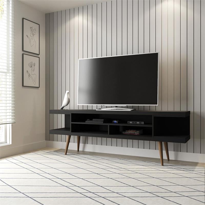 Manhattan Comfort Utopia 4 Shelves Wood TV Stand for TVs up to 65