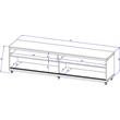 Manhattan Comfort Utopia 4 Shelves Wood TV Stand for TVs up to 65