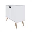 Manhattan Comfort Amber 1-Shelf Engineered Wood Accent Cabinet in White