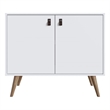 Manhattan Comfort Amber 1-Shelf Engineered Wood Accent Cabinet in White