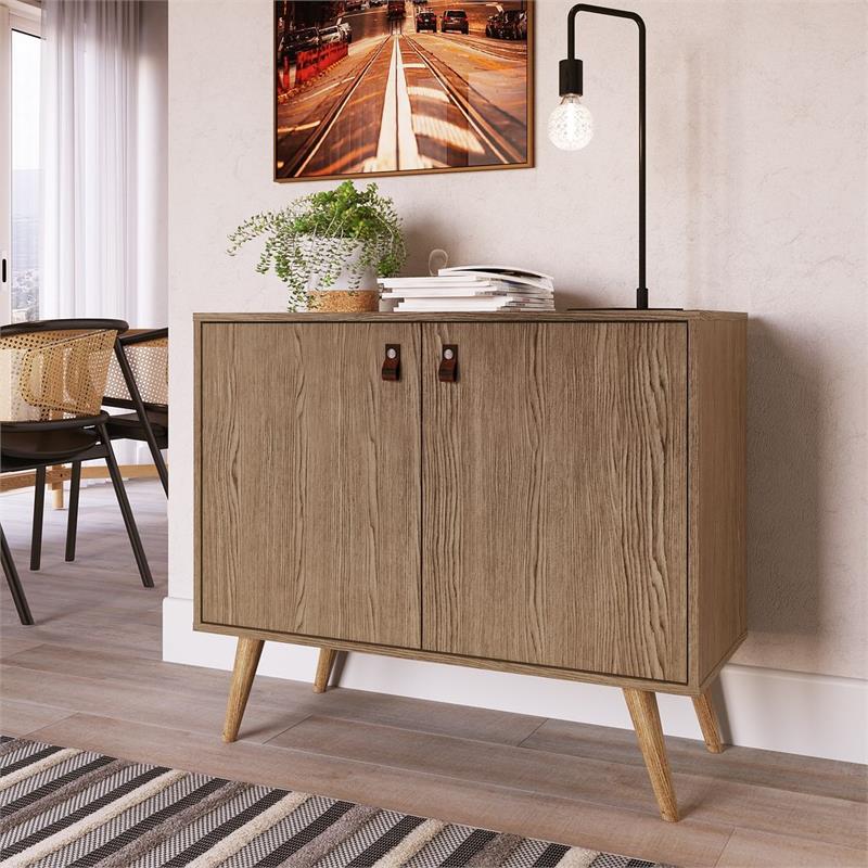 Manhattan Comfort Amber 1-Shelf Engineered Wood Accent Cabinet in Natural