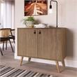 Manhattan Comfort Amber 1-Shelf Engineered Wood Accent Cabinet in Natural