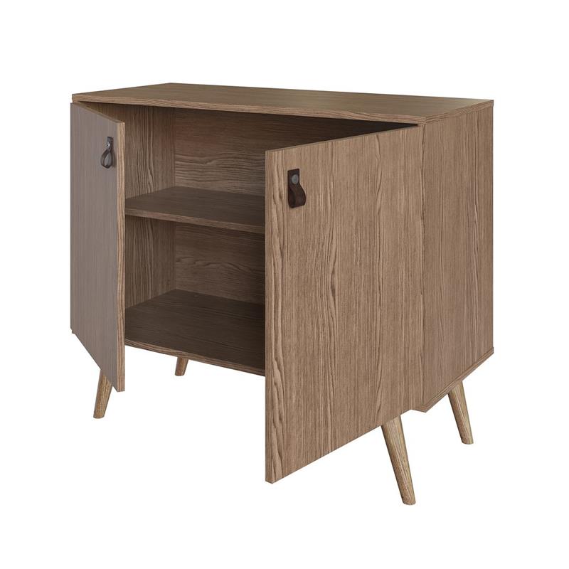 Manhattan Comfort Amber 1-Shelf Engineered Wood Accent Cabinet in Natural