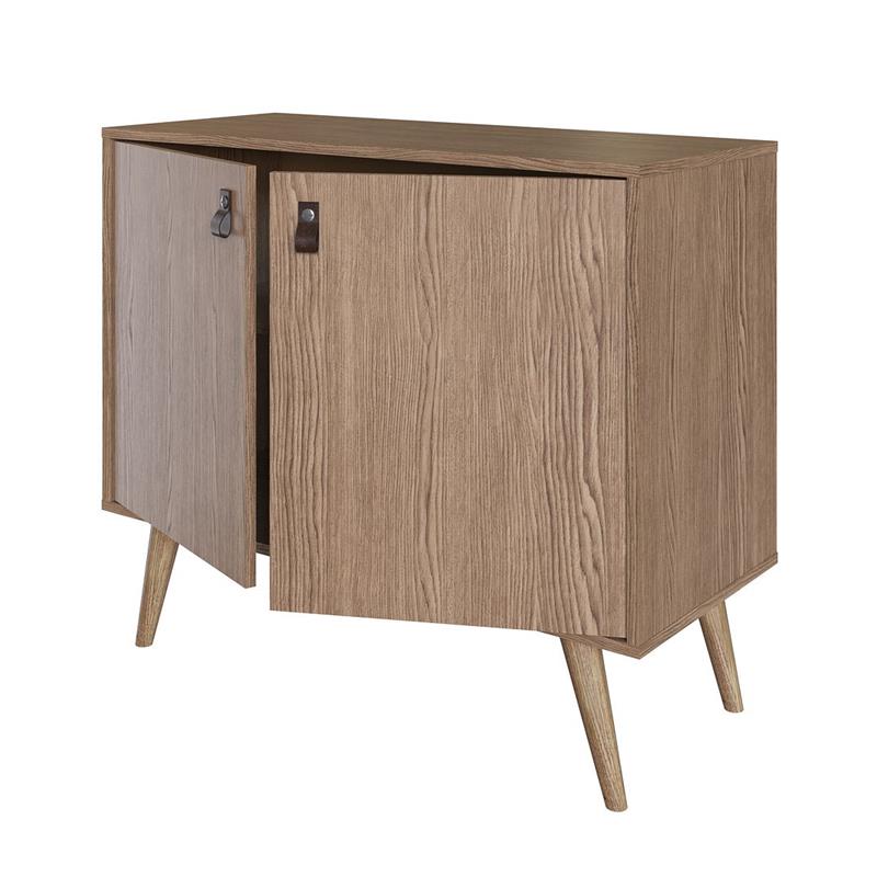 Manhattan Comfort Amber 1-Shelf Engineered Wood Accent Cabinet in Natural