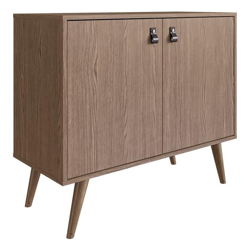 Manhattan Comfort Amber 1-Shelf Engineered Wood Accent Cabinet in Natural