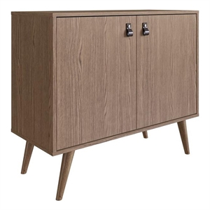 Manhattan Comfort Amber 1-Shelf Engineered Wood Accent Cabinet in Natural