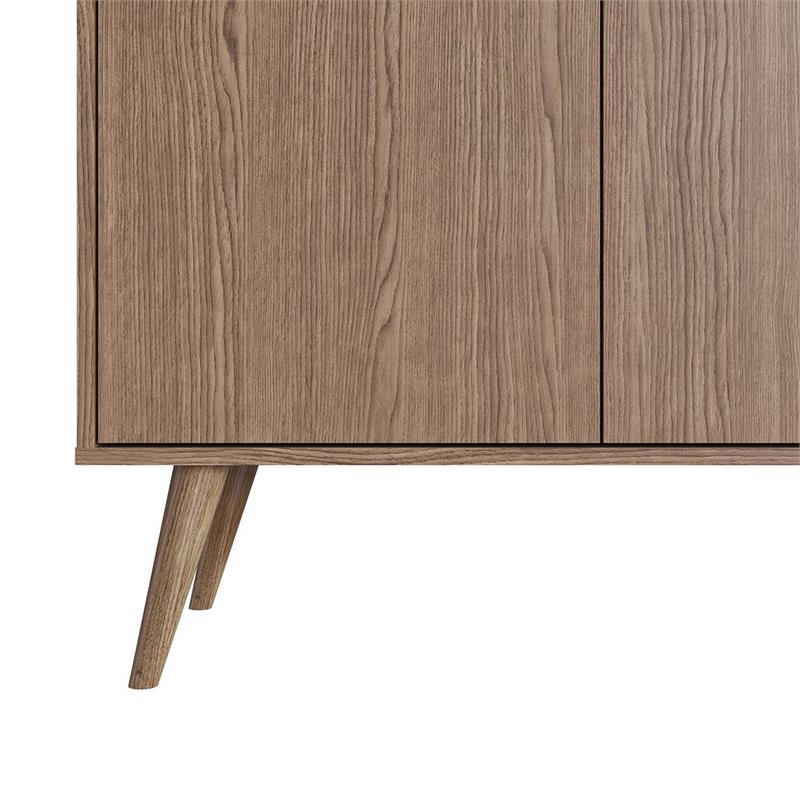 Manhattan Comfort Amber 1-Shelf Engineered Wood Accent Cabinet in Natural